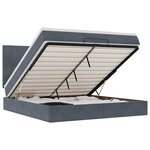 VidaXL Cadre de lit ottoman avec matelas gris foncé 180x200cm velours