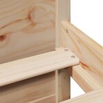 vidaXL Lit bibliothèque sans matelas 140x200 cm bois massif de pin