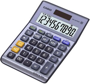 Calculatrice de bureau MS-100 TER II  solaire/pile CASIO