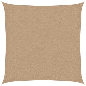 vidaXL Voile d'ombrage 160 g/m² Taupe 7x7 m PEHD