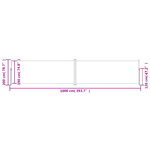 vidaXL Auvent latéral rétractable Marron 200x1000 cm