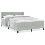 vidaXL Lit à ressorts avec matelas noir 100x200 cm en velours