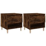 vidaXL Tables de chevet 2 Pièces Chêne fumé 50x46x50 cm Bois d’ingénierie