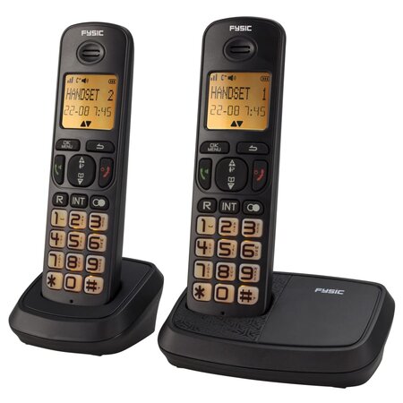 Fysic téléphone dect fx-5520 double noir