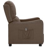 vidaXL Fauteuil inclinable électrique Taupe Tissu