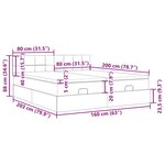 VidaXL Cadre de lit ottoman avec matelas bleu 160x200 cm tissu