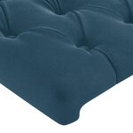 vidaXL Têtes de lit 2 Pièces Bleu foncé 100x7x78/88 cm Velours