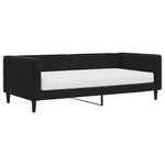 vidaXL Lit de jour avec matelas noir 90x190 cm velours