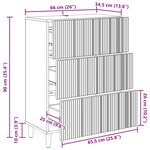 vidaXL Armoire à tiroirs Gris béton 66 x 34 5 x 90 cm