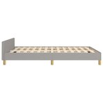vidaXL Cadre de lit sans matelas gris clair 140x200 cm tissu