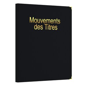 Registre Classeur Mouvements des Titres avec Recharge 50 feuillets UTTSCHEID X 1