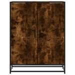 vidaXL Meuble à chaussures chêne fumé bois d'ingénierie et métal