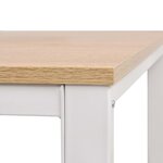vidaXL Table d'écriture 120x60x75 cm Chêne et blanc