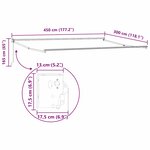 vidaXL Auvent Anthracite 4 5 ×3 m Métal