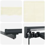 vidaXL Auvent Rétractable Crème 350 x 250 cm Tissu  Métal
