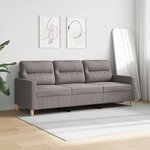 vidaXL Canapé à 3 places Taupe 180 cm Tissu