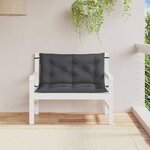 vidaXL Coussins de banc de jardin lot de 2 anthracite mélangé tissu