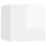 vidaXL Meubles TV muraux 2 Pièces Blanc brillant 30 5x30x30 cm
