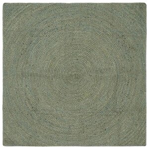 vidaXL Tapis de surface Vert olive 120 x 120 cm Jute