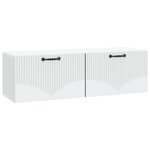 vidaXL Meuble TV mural Blanc 98 x 31 x 30 cm Bois d'ingénierie