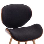 vidaXL Chaises à manger lot de 2 gris foncé tissu et bois courbé