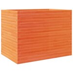 vidaXL Jardinière cire marron 90x60x68 5 cm bois de pin massif