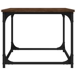 vidaXL Table basse Chêne marron 80x50x40 cm Bois d'ingénierie et fer