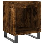 vidaXL Tables de chevet 2 Pièces chêne fumé 40x35x50 cm bois ingénierie