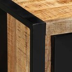 vidaXL Meuble TV 100x30x35 cm bois massif de manguier brut