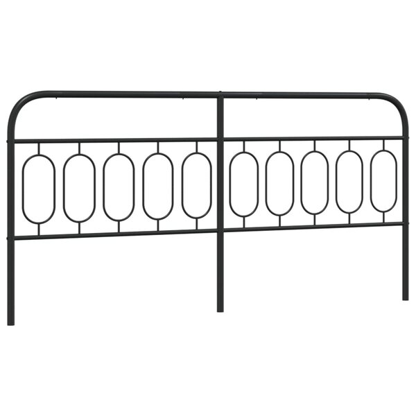 vidaXL Tête de lit de remplacement métal noir 200 cm