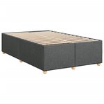 vidaXL Sommier à lattes de lit avec matelas Gris foncé 120x200cm Tissu