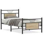 vidaXL Cadre de lit sans matelas chêne sonoma 75x190 cm