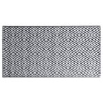 vidaXL Tapis d'extérieur ARAKIL Blanc et noir 120x180 cm PP