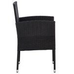 vidaXL Chaise de jardin 2 Pièces Résine tressée Noir