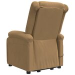 vidaXL Fauteuil de massage Marron Velours