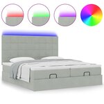 VidaXL Cadre de lit ottoman et matelas gris clair 160x200cm velours