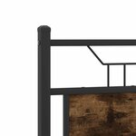 vidaXL Cadre de lit sans matelas chêne fumé 120x200 cm bois ingénierie