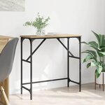 vidaXL Table console chêne artisanal 75 x 32 x 75 cm Bois d'ingénierie