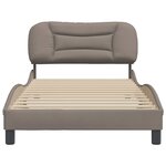 vidaXL Cadre de lit sans matelas Hvar taupe 100x200 cm tissu