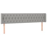 vidaXL Tête de lit à LED Gris clair 203x16x78/88 cm Tissu