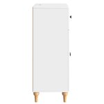 vidaXL Buffet Blanc brillant 66 x 34 5 x 90 cm Bois d'ingénierie