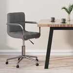 vidaXL Chaise pivotante de bureau Gris clair Tissu