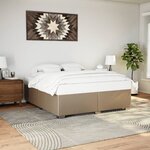 vidaXL Cadre de lit sans matelas cappuccino 200x200 cm similicuir