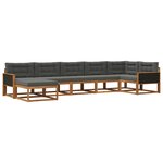 vidaXL Ensemble de canapés d'extérieur 7 pc Naturel et Anthracite