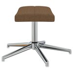 Vidaxl chaise de relaxation avec tabouret marron tissu