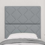 Tête de lit LED vidaXL Design à Blocs de Diamant Gris Clair 80 cm Tissu