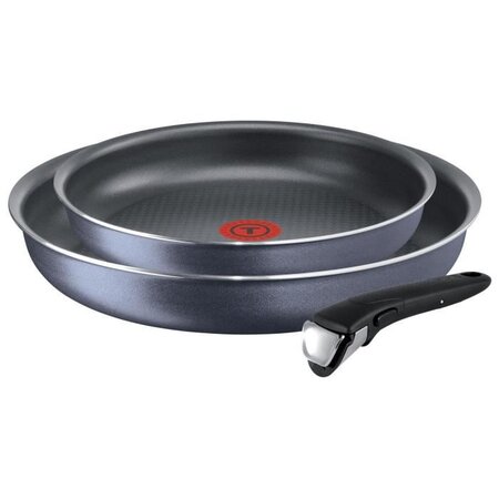 Tefal lot de 2 poeles ingenio elegance avec poignée amovible - ø 22 / 26 cm