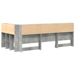 vidaXL Tête de lit de rangement Gris béton 75 cm Bois d'ingénierie
