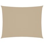 vidaXL Voile de parasol tissu oxford rectangulaire 2 5x4 m beige