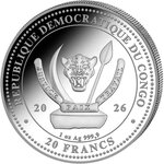Monnaie SHARK World Wildlife Colored 1 Oz Argent 20 Francs Congo 2026 (PRÉCOMMANDE)